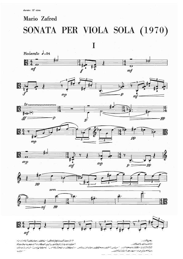 Sonata Per Viola Sola - pro violu